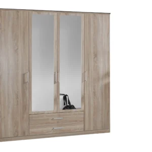 Tesoro 4 Door 2  Drawer 2 Mirror oak 180 CM Wide