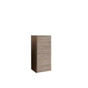 Tesoro Narrow 6 Drawer Chest oak 45 CM Wide