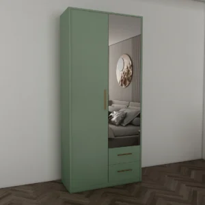 Tesoro Green 2 Door Wardrobe 90 CM Wide