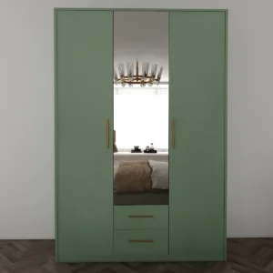 Tesoro Green 3 Door Wardrobe 135 CM Wide
