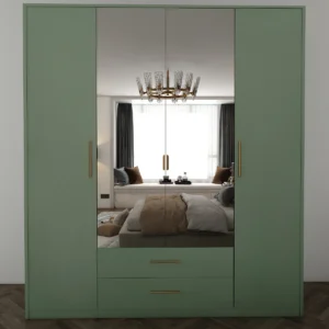 Tesoro Green 4 Door Wardrobe 180 CM Wide