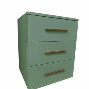 Tesoro Green 3 Drawer Bedside 45 CM Wide