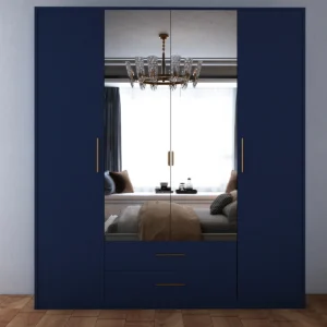 Tesoro Blue 4 Door Wardrobe 180 CM Wide