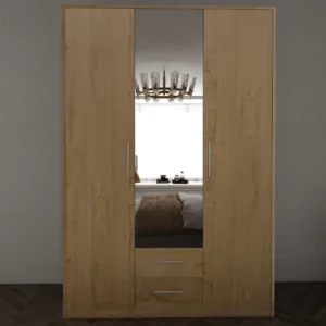 Tesoro Oak 3 door wardrobe 120 CM Wide