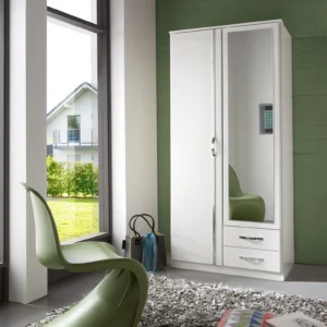 Tesoro Duo 2 Door 2 Drawer White 90 CM Wide