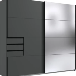 Tesoro Graphite With Mirror door 225 CM Wide