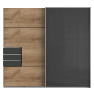 Tesoro oak with glass black 225 CM Wide