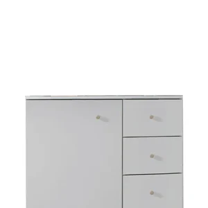 Tesoro BergenCombi chest white 1 door 4 drawer 81 CM Wide