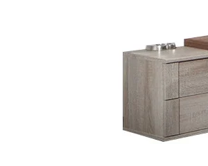 Tesoro oak 2 Drawer bedside chest 955697 52 CM Wide