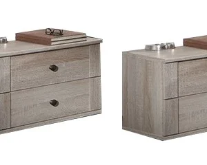 Tesoro chalet - oak 2 X 2drawer bedside  955698 52 CM Wide