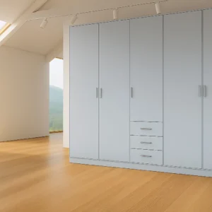 Tesoro 5 Door 3 Drawer Grey wardrobe 200 CM Wide