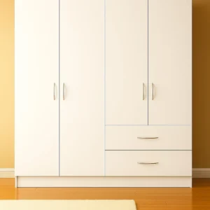 Tesoro white 4 Door wardrobe 160 CM Wide