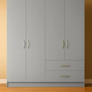 Tesoro Grey 4 Door wardrobe 160 CM Wide