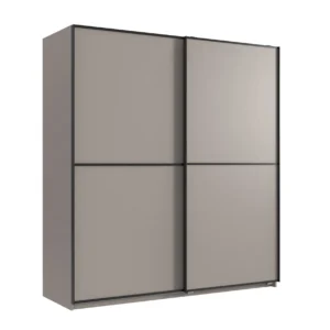 Tesoro Grey sliding Wardrobe 135 CM Wide