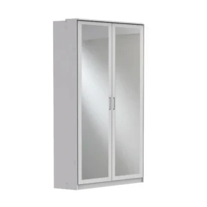 Tesoro White And Grey corner Wardrobe 95 CM Wide