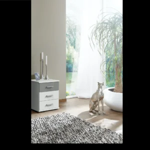 Tesoro White And Grey bedside 45 CM Wide