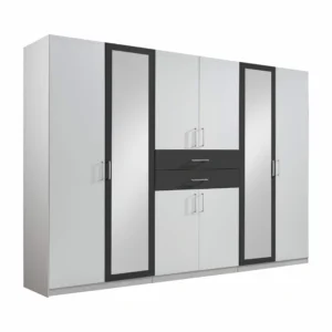 Tesoro white 6 Door Wardrobe 270 CM Wide