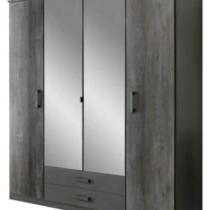 Tesoro Digi Steel 4 Door Wardrobe 180 CM Wide
