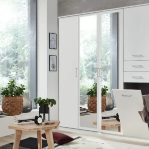 Tesoro White 4 Door wardrobe 180 CM Wide