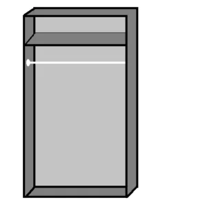 Tesoro White 2 Door Wardrobe 90 CM Wide