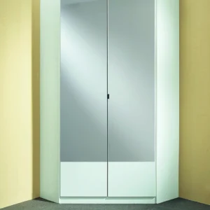 Tesoro White corner Wardrobe 95 CM Wide