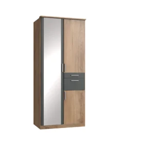 Tesoro planked oak 2 Door Wardrobe 90 CM Wide