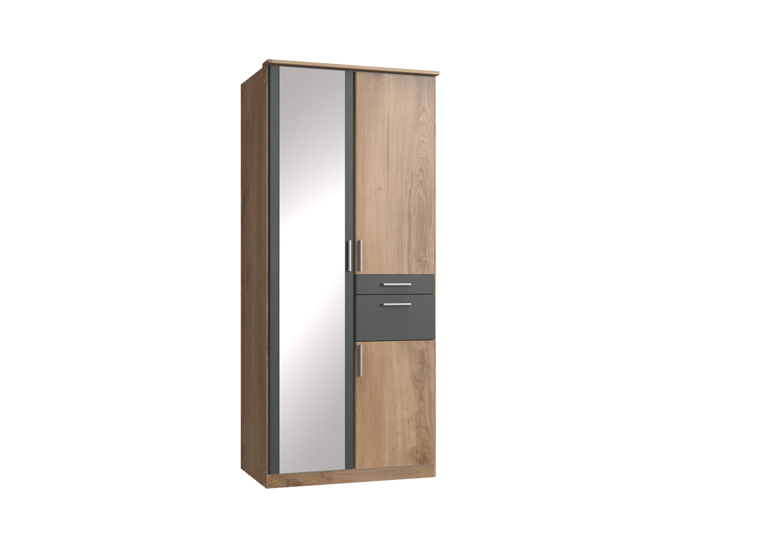 Tesoro planked oak 2 Door Wardrobe 90 CM Wide