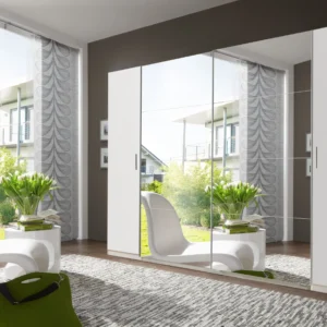 Tesoro White 4 Door 272CM Wardrobe 270 CM Wide