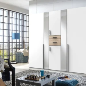 Tesoro Oak 5 Door Wardrobe 225 CM Wide