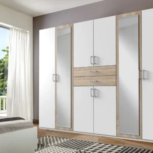 Tesoro Oak 6 Door wardrobe 270 CM Wide