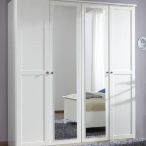 Tesoro White 4 Door Wardrobe 180 CM Wide