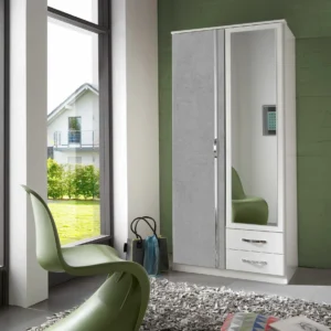Tesoro Grey 2 Door Wardrobe 90 CM Wide