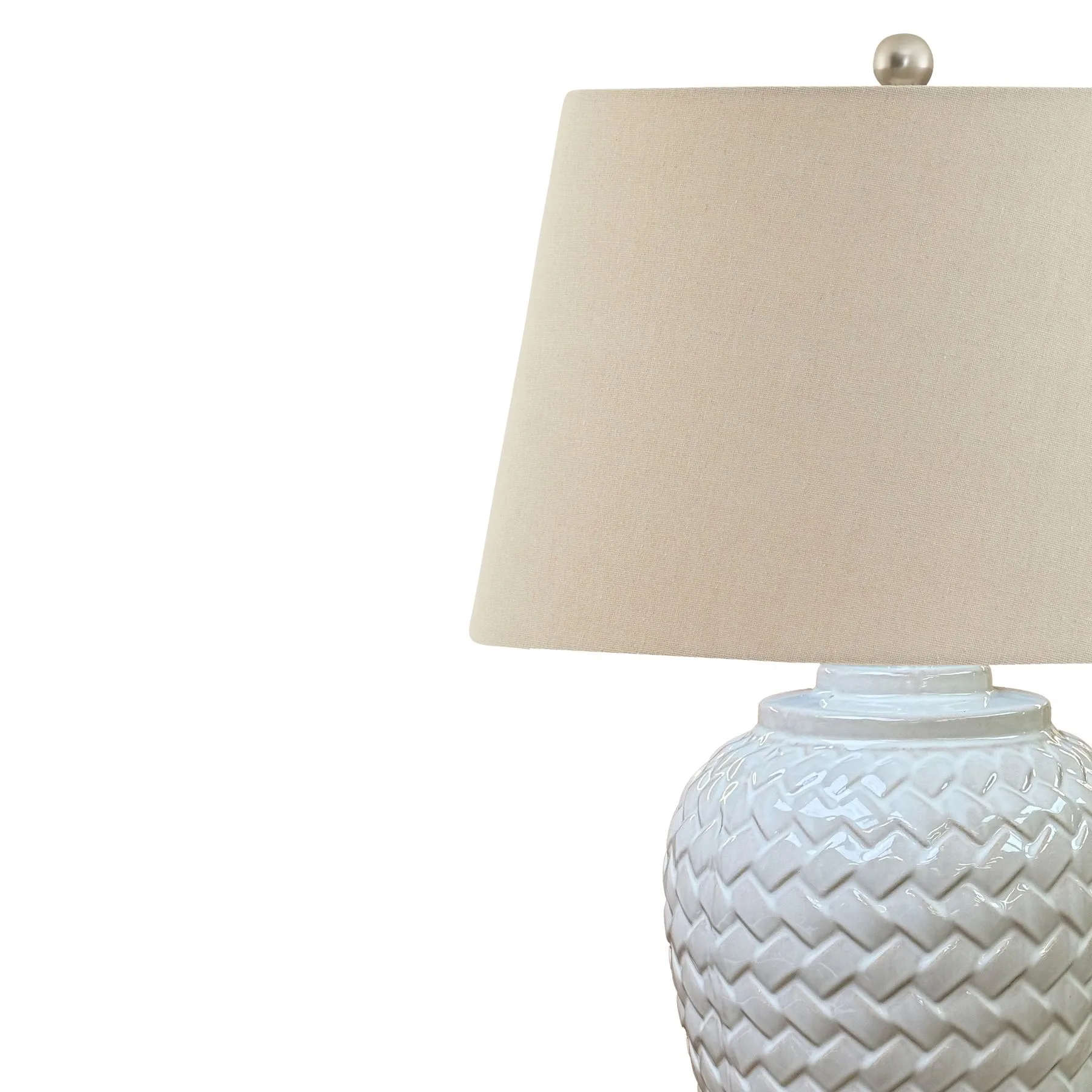 Handcrafted Ceramic Table Lamp with Luxe Linen Shade