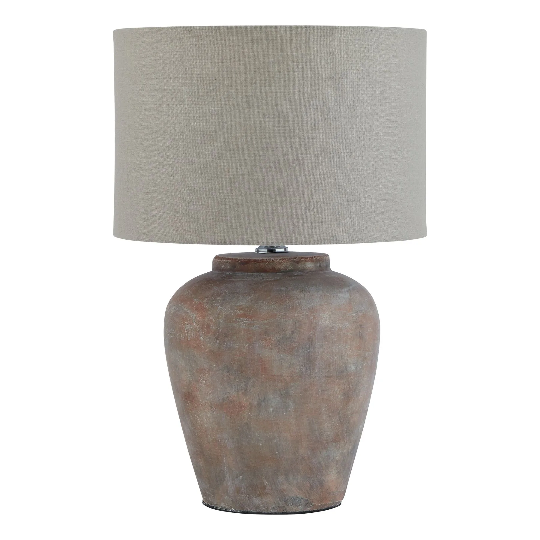 Siena Brown Artisan Table Lamp with Premium Linen Shade