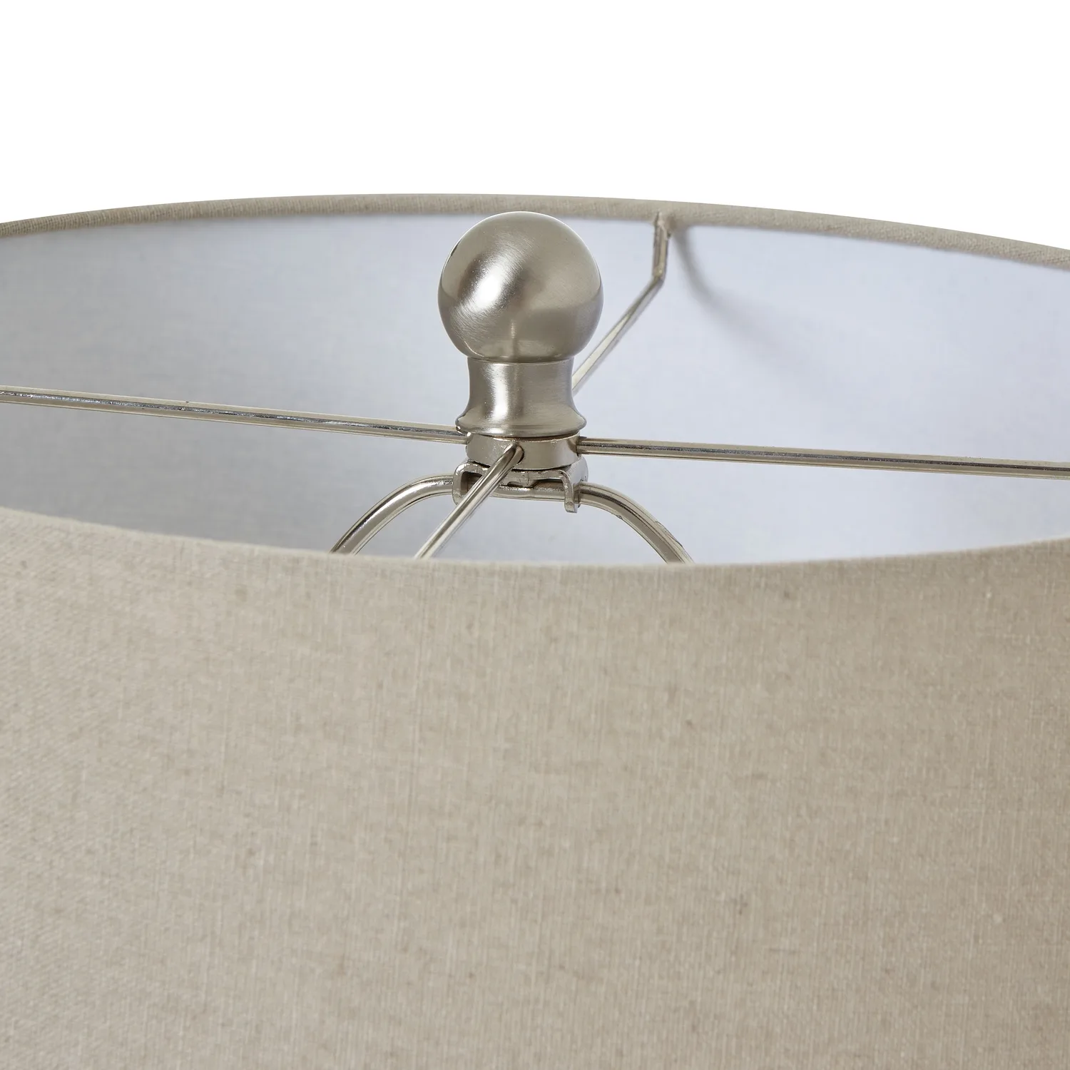 Elegant White Ceramic Ginger Jar Lamp with Luxe Linen Shade