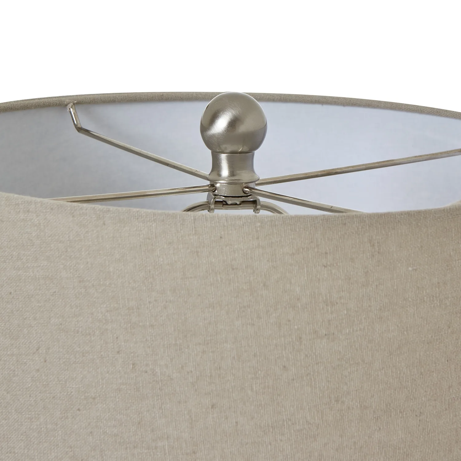 Ivory Porcelain Table Lamp with Luxe Linen Shade