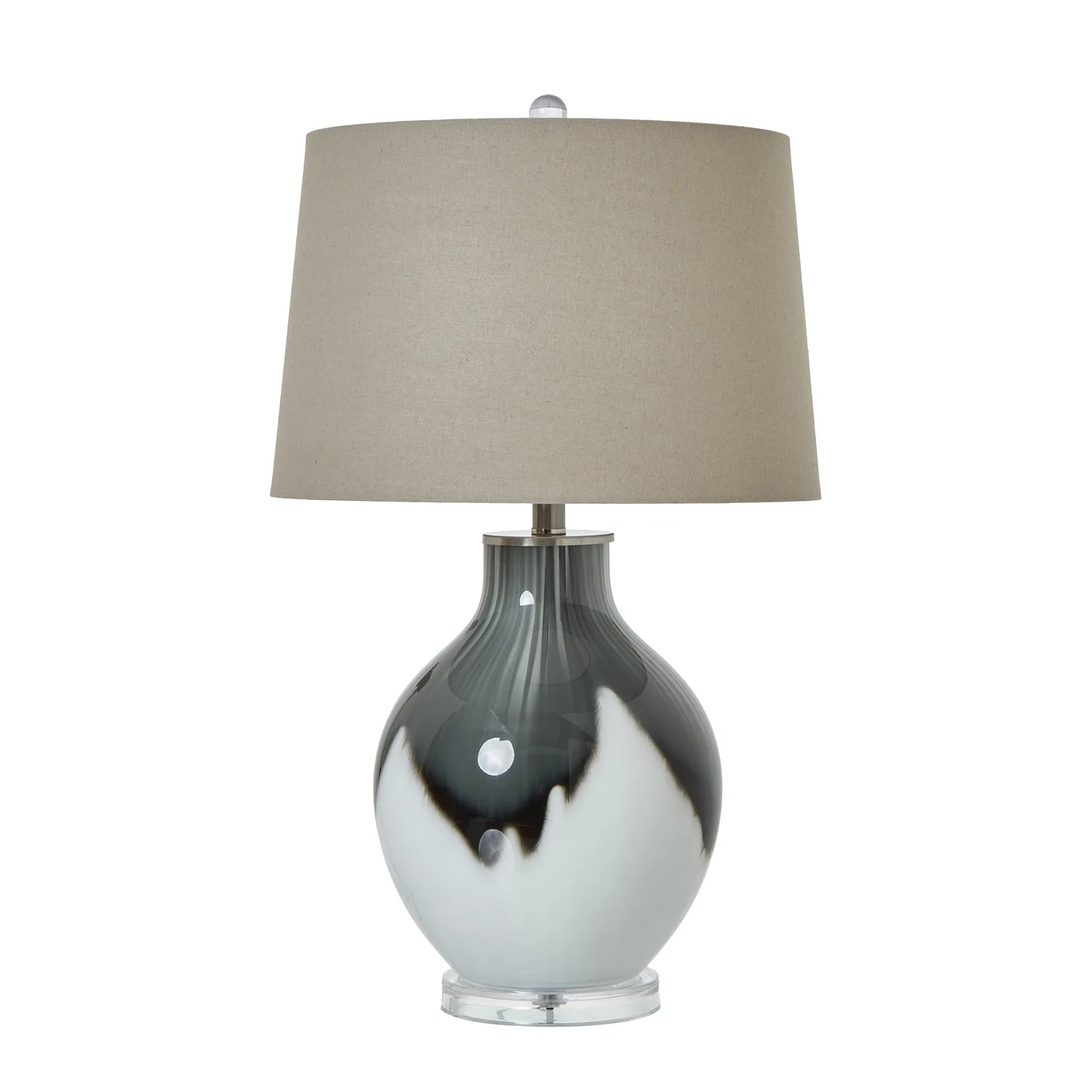 Shadowed Elegance Table Lamp with Premium Linen Shade