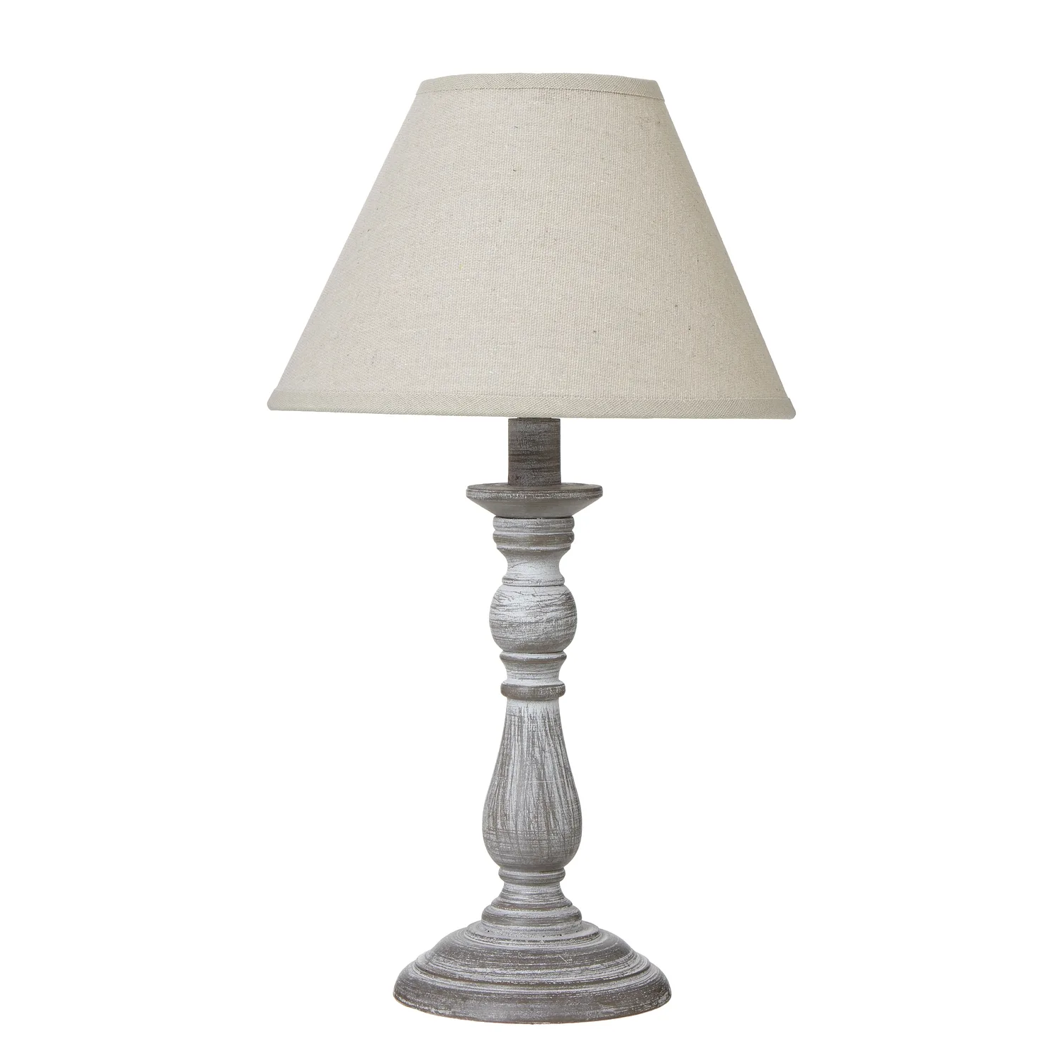 Augusta Artisan Column Table Lamp with Premium Linen Shade