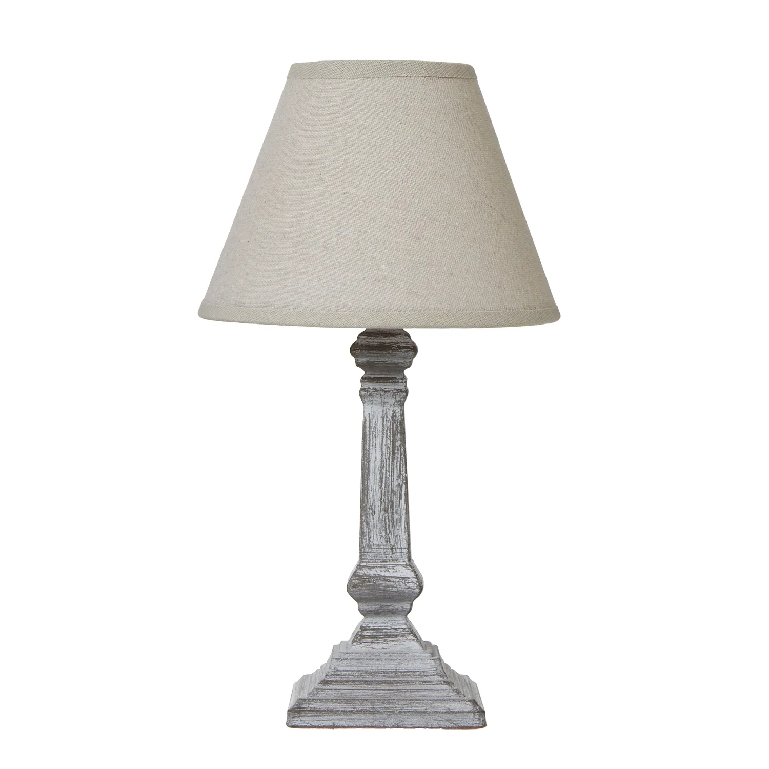 Capsa Artisan Column Table Lamp with Premium Linen Shade