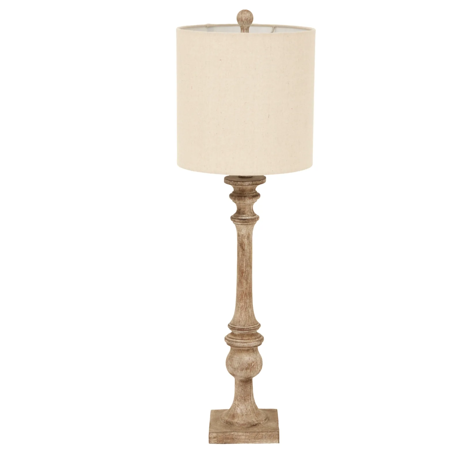 Pallido Artisan Candlestick Table Lamp with Premium Linen Shade