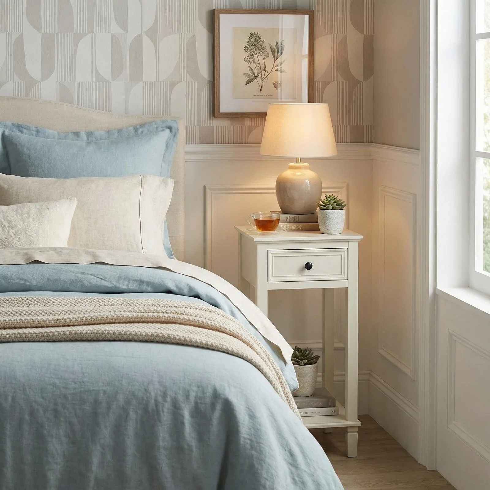 Belmont Luxe One-Drawer Accent Lamp Table