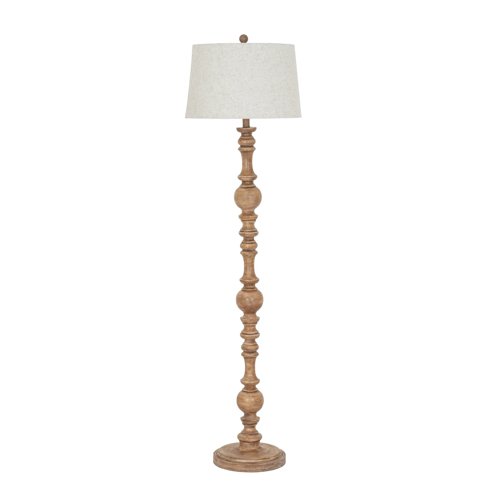 Seraphia Artisan Floor Lamp with Hand-Edged Linen Shade