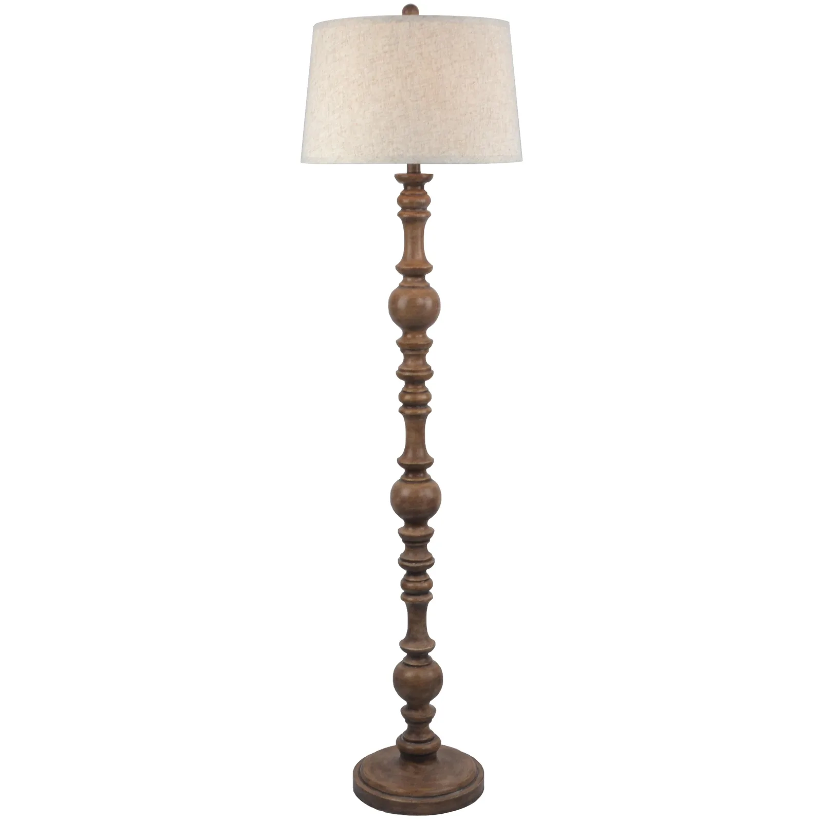 Seraphia Artisan Floor Lamp with Hand-Edged Linen Shade