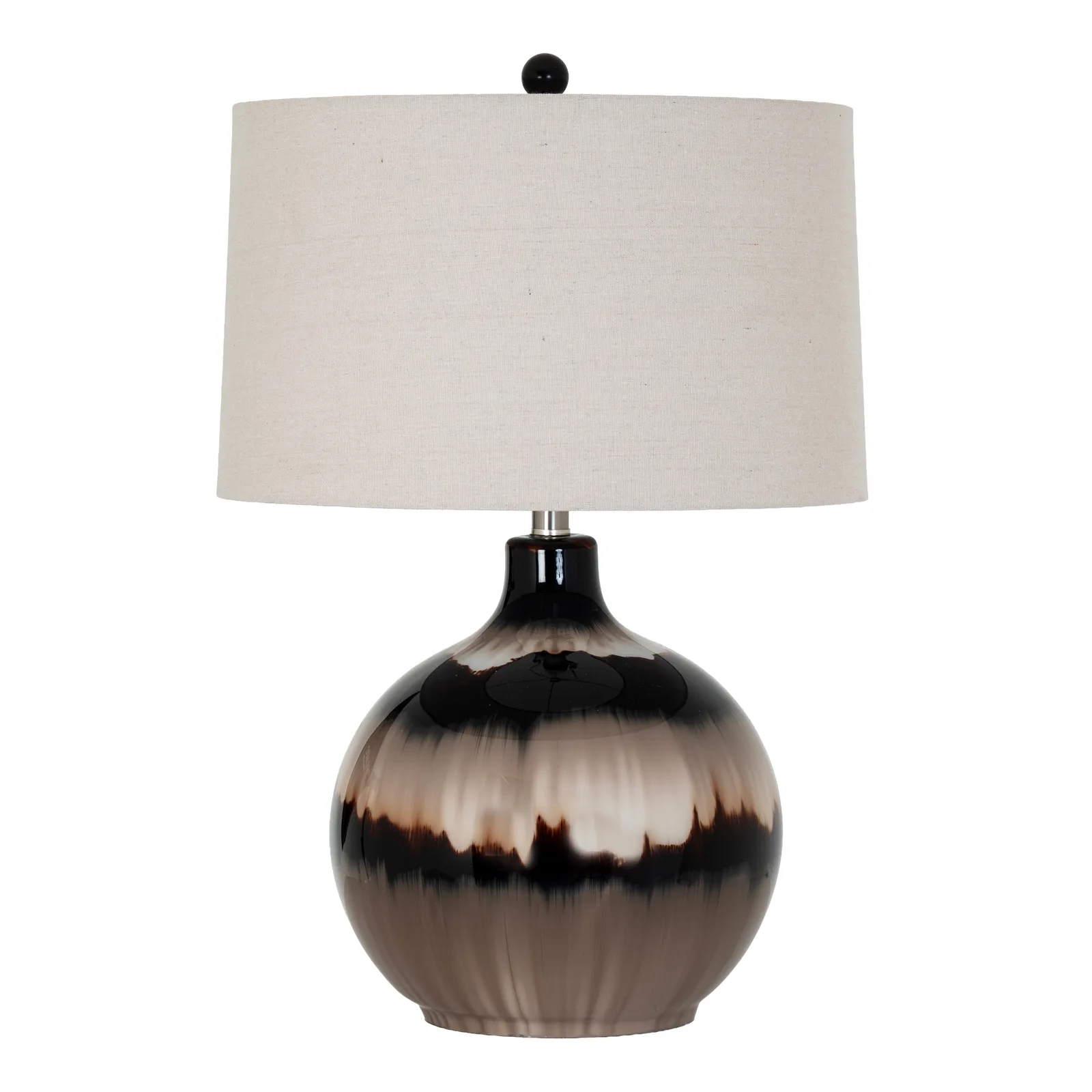 Opulent Sepia Shadows Table Lamp with Handcrafted Linen Shade