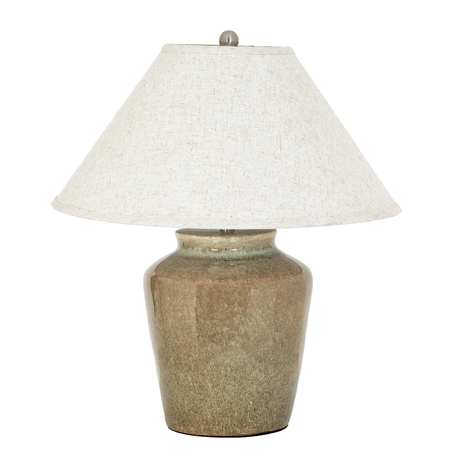 Mottura Artisan Ceramic Table Lamp with Hand-Finished Linen Shade