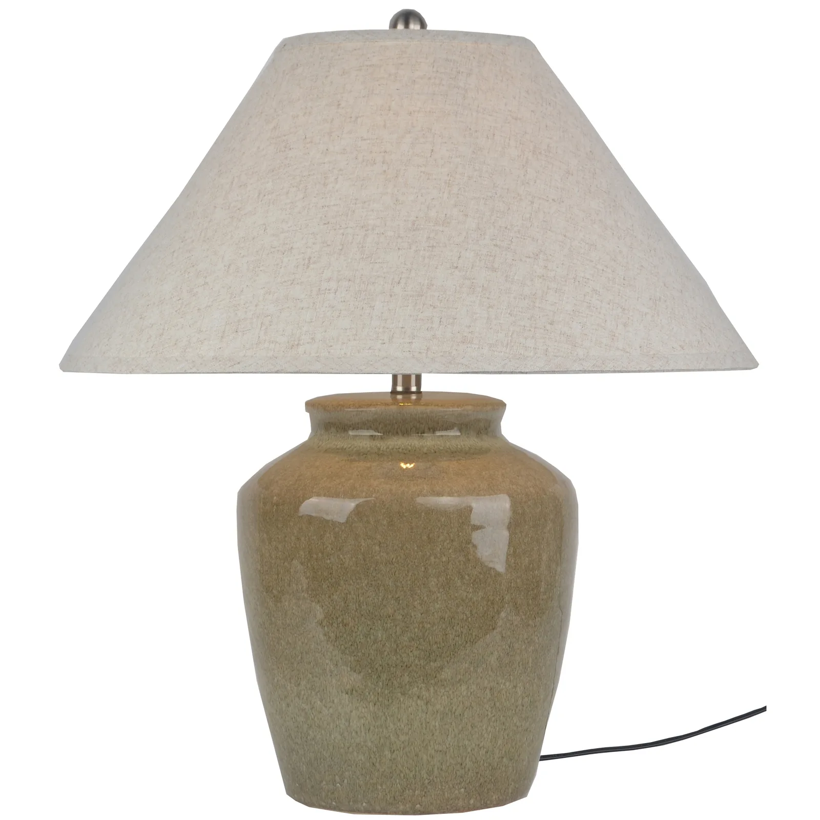 Mottura Artisan Ceramic Table Lamp with Hand-Finished Linen Shade