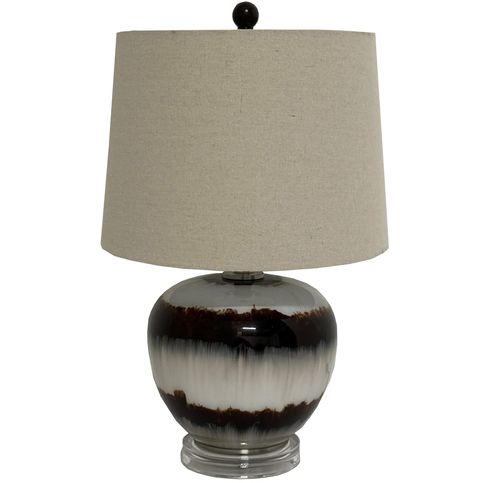 Sepia Shadows Artisan Table Lamp with Handcrafted Linen Shade
